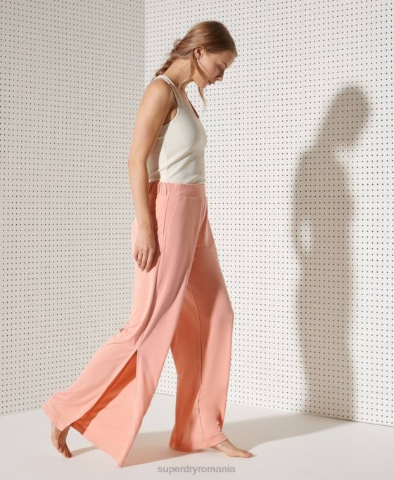 Superdry flex pantaloni largi îmbrăcăminte roz femei JX0Z3944