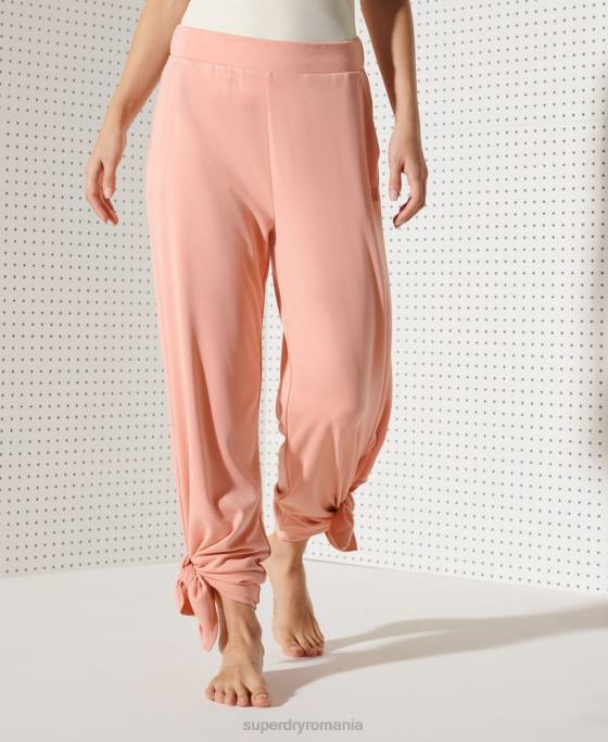 Superdry flex pantaloni largi îmbrăcăminte roz femei JX0Z3944