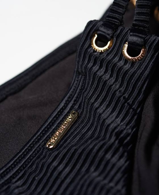 Superdry fund de bikini cu cupe texturate alice îmbrăcăminte negru femei JX0Z3253