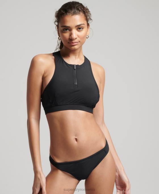 Superdry fund de bikini sport înot îmbrăcăminte negru femei JX0Z3249