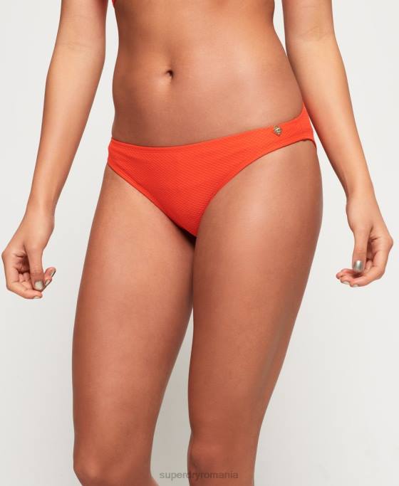 Superdry fund de bikini texturat sophia îmbrăcăminte portocale femei JX0Z3264