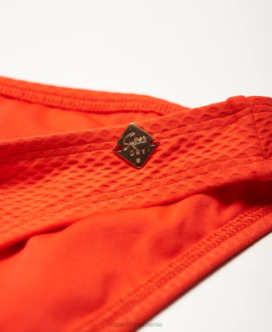 Superdry fund de bikini texturat sophia îmbrăcăminte portocale femei JX0Z3264