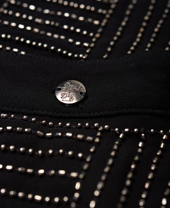 Superdry fusta de ghetar îmbrăcăminte negru femei JX0Z4168