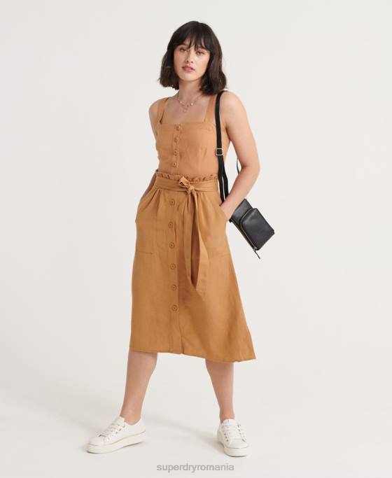 Superdry fusta de in eden îmbrăcăminte bronzat femei JX0Z4167