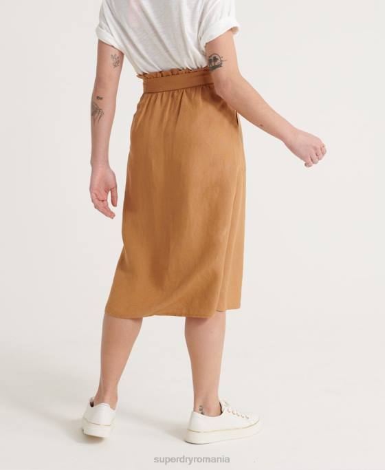 Superdry fusta de in eden îmbrăcăminte bronzat femei JX0Z4167