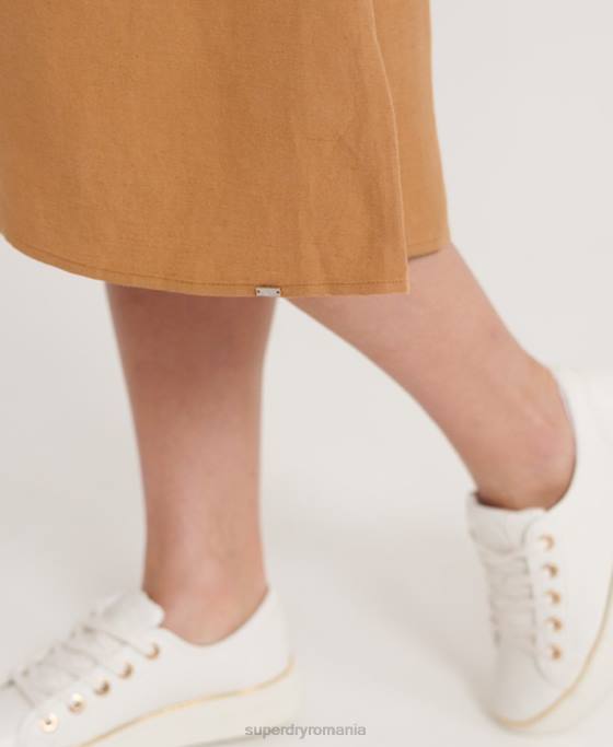 Superdry fusta de in eden îmbrăcăminte bronzat femei JX0Z4167