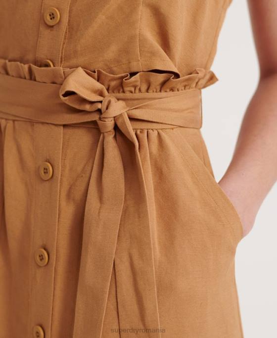 Superdry fusta de in eden îmbrăcăminte bronzat femei JX0Z4167