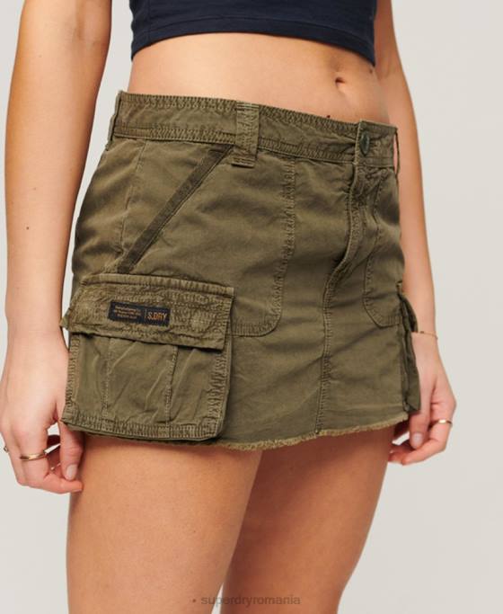 Superdry fusta de parașuta utilitare îmbrăcăminte verde femei JX0Z4118