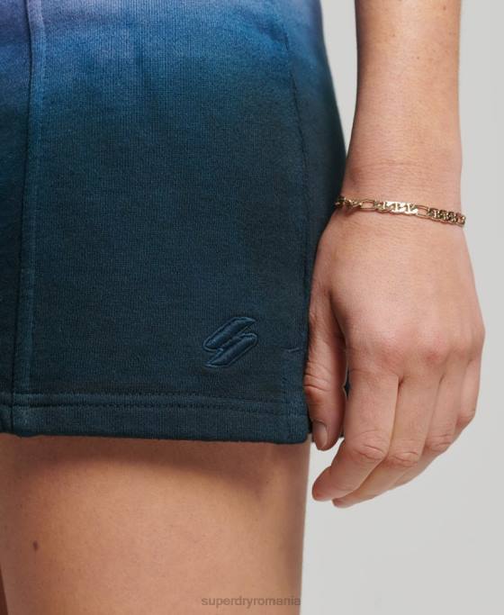 Superdry fusta de vopsea prin scufundare esentiala îmbrăcăminte albastru femei JX0Z4163