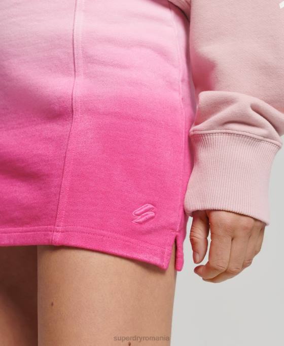 Superdry fusta de vopsea prin scufundare esentiala îmbrăcăminte roz femei JX0Z4162