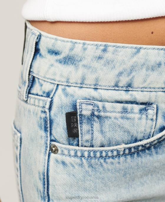 Superdry fusta mini denim vintage îmbrăcăminte albastru femei JX0Z4120