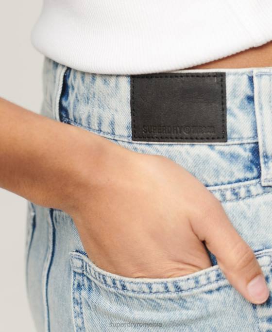 Superdry fusta mini denim vintage îmbrăcăminte albastru femei JX0Z4120