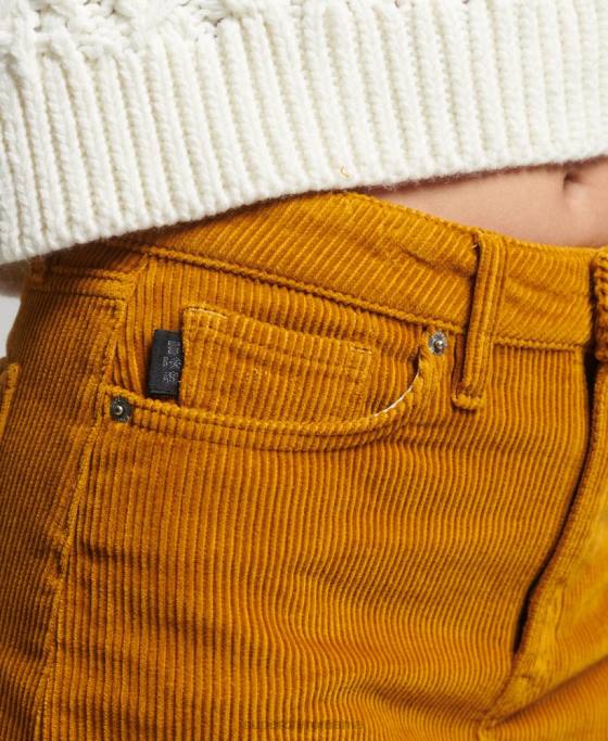 Superdry fusta mini denim îmbrăcăminte galben femei JX0Z6616
