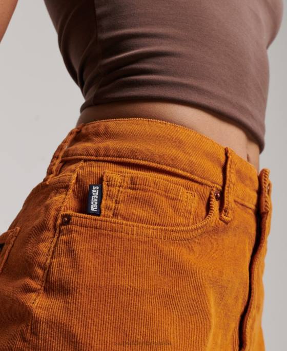 Superdry fusta mini din snur vintage îmbrăcăminte maro femei JX0Z4149