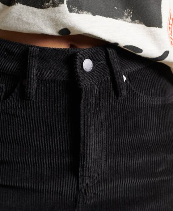 Superdry fusta mini snur îmbrăcăminte gri inchis femei JX0Z6709