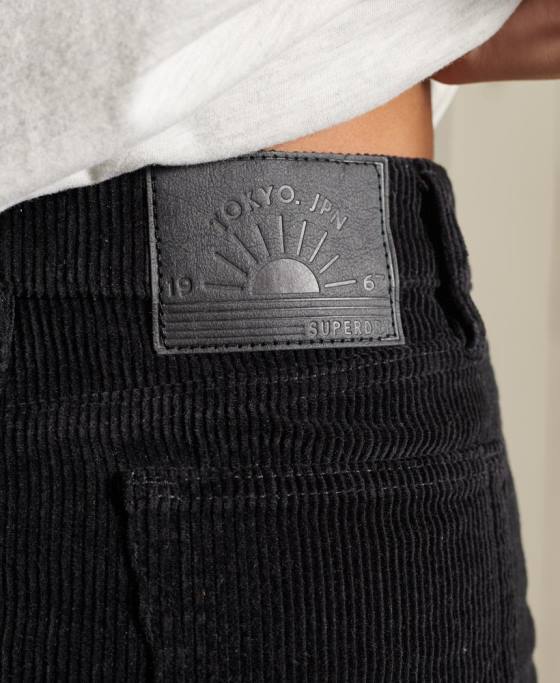 Superdry fusta mini snur îmbrăcăminte gri inchis femei JX0Z6709