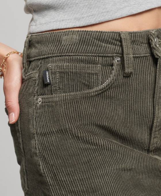 Superdry fusta mini snur îmbrăcăminte kaki femei JX0Z6634