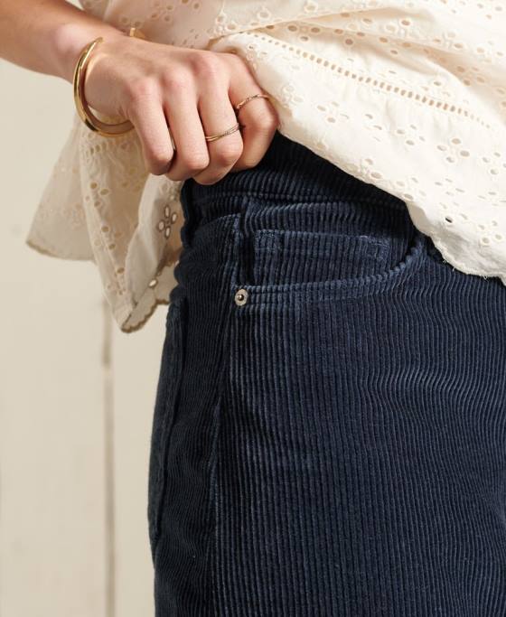 Superdry fusta mini snur îmbrăcăminte marina femei JX0Z6702