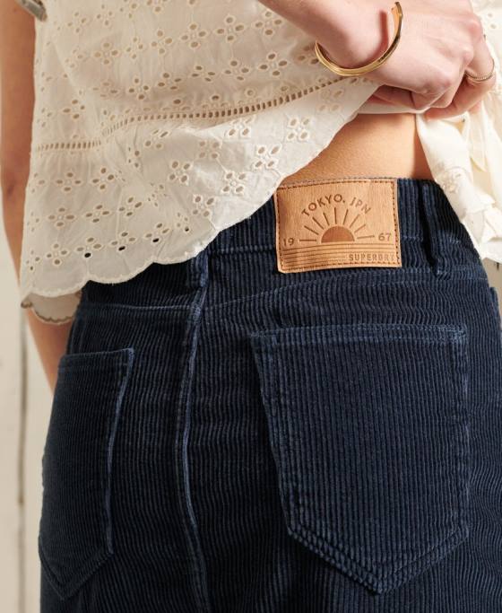 Superdry fusta mini snur îmbrăcăminte marina femei JX0Z6702