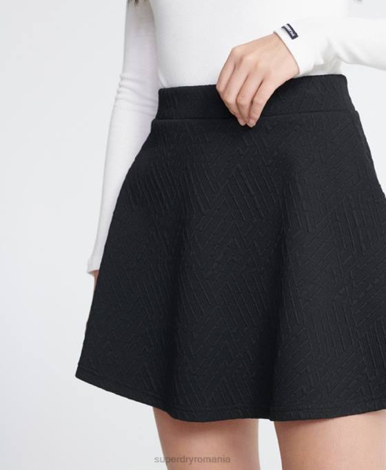 Superdry fusta skater Brooke îmbrăcăminte negru femei JX0Z4166