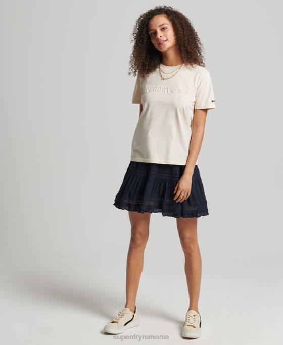 Superdry fustă mini din dantelă vintage îmbrăcăminte marina femei JX0Z4140