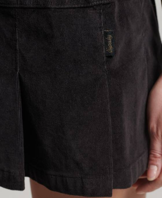 Superdry fustă mini plisată cu snur vintage îmbrăcăminte maro femei JX0Z4147