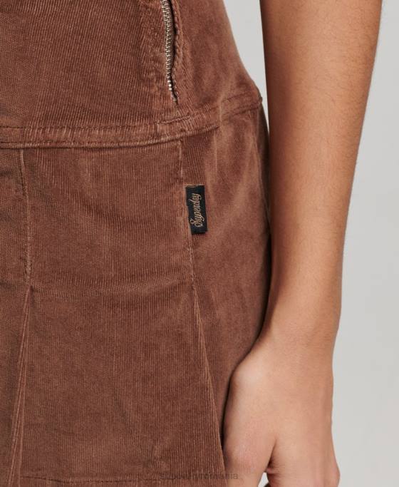 Superdry fustă mini plisată cu snur vintage îmbrăcăminte maro femei JX0Z4154