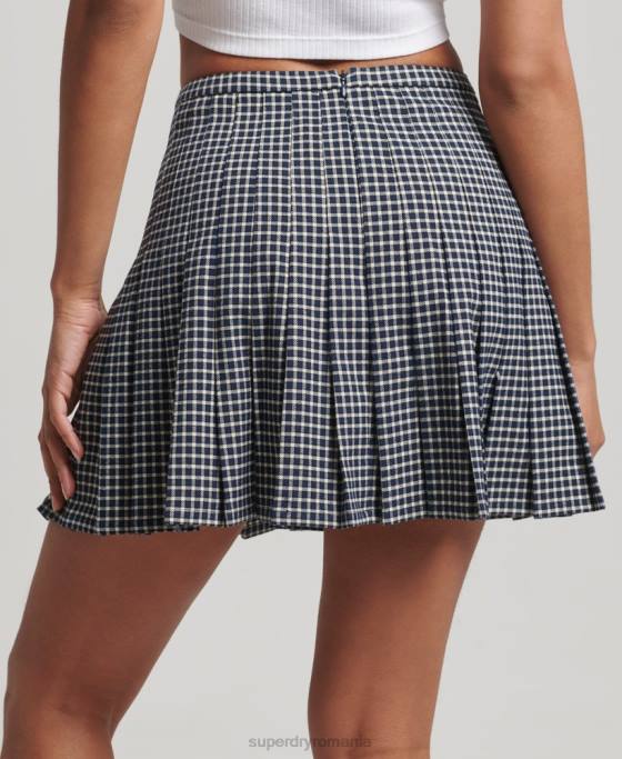 Superdry fustă mini plisată vintage îmbrăcăminte roșu femei JX0Z4148