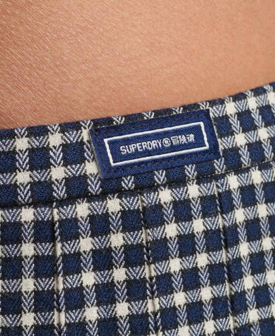 Superdry fustă mini plisată vintage îmbrăcăminte roșu femei JX0Z4148