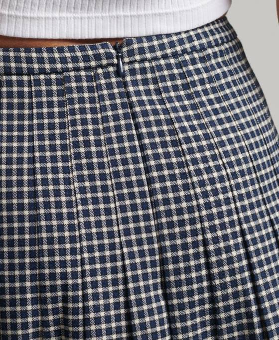 Superdry fustă mini plisată vintage îmbrăcăminte roșu femei JX0Z4148