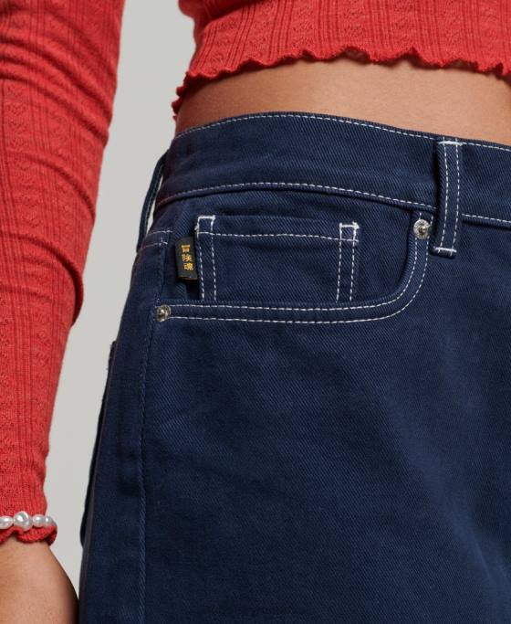 Superdry fustă mini îmbrăcăminte de lucru îmbrăcăminte marina femei JX0Z4142