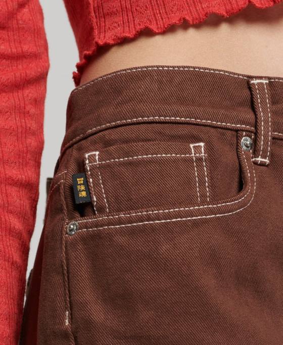 Superdry fustă mini îmbrăcăminte de lucru îmbrăcăminte maro femei JX0Z4115