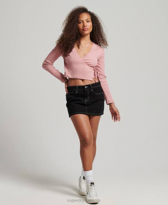 Superdry fustă mini îmbrăcăminte de lucru îmbrăcăminte negru femei JX0Z4132