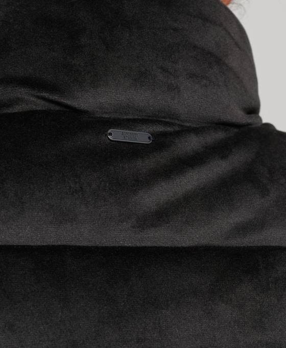 Superdry geaca captusita de catifea studios îmbrăcăminte negru femei JX0Z3570