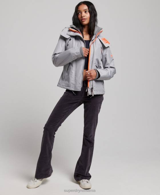 Superdry geaca de munte sd-windcheater îmbrăcăminte gri deschis femei JX0Z3533