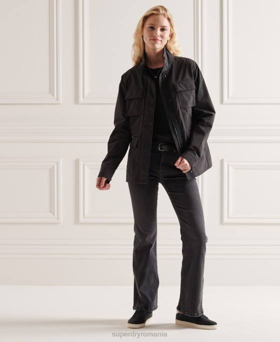 Superdry geaca ripstop cu 6 buzunare îmbrăcăminte negru femei JX0Z5641