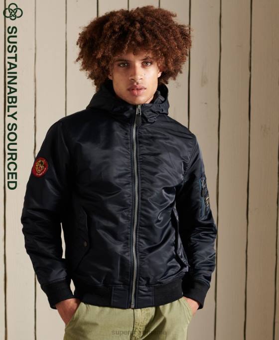Superdry geacă bomber cu glugă ma1 îmbrăcăminte marina bărbați JX0Z4658