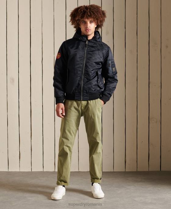Superdry geacă bomber cu glugă ma1 îmbrăcăminte marina bărbați JX0Z4658