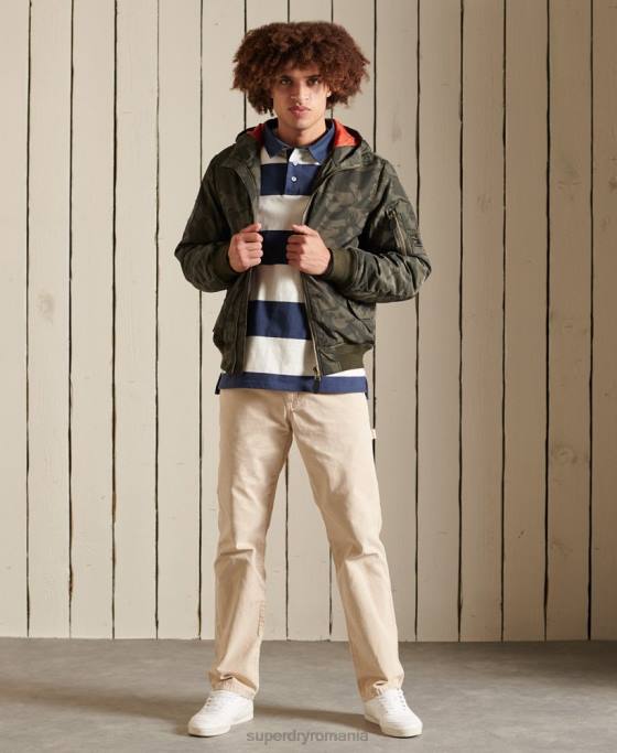 Superdry geacă bomber cu glugă ma1 îmbrăcăminte verde bărbați JX0Z4575