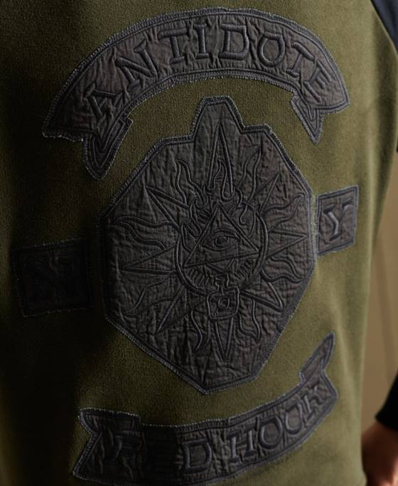 Superdry geacă bomber din jerseu care se încrucișează îmbrăcăminte verde femei JX0Z5827