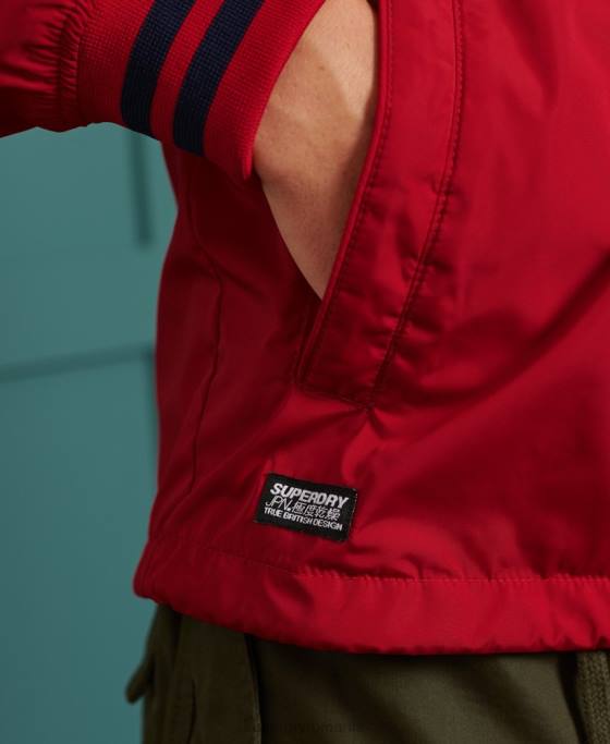 Superdry geacă de antrenor cu glugă de baseball îmbrăcăminte roșu bărbați JX0Z1200