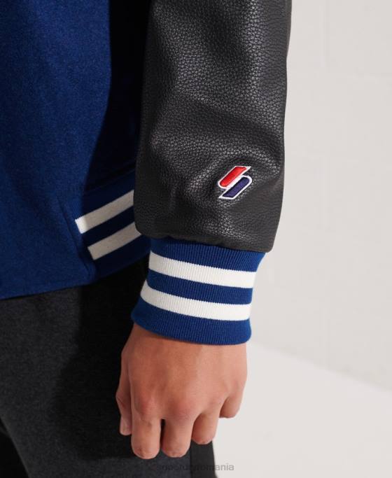 Superdry geacă de baseball de lână îmbrăcăminte marina bărbați JX0Z4586