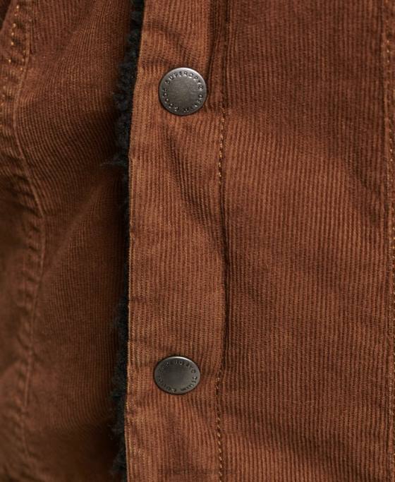 Superdry geacă de camioner cu snur sherpa îmbrăcăminte maro femei JX0Z5454