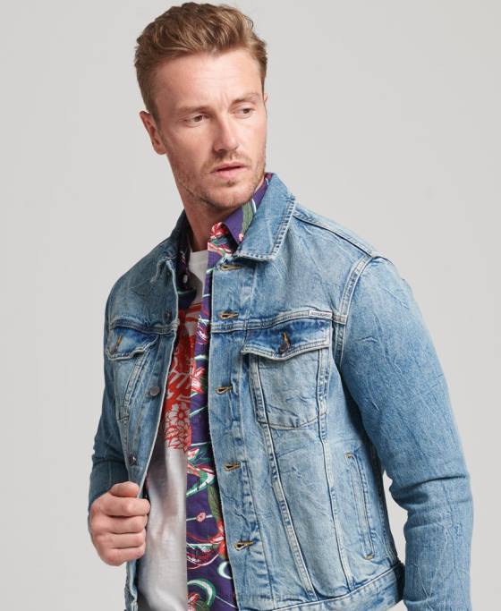 Superdry geacă de camioner de drumar îmbrăcăminte albastru bărbați JX0Z4438