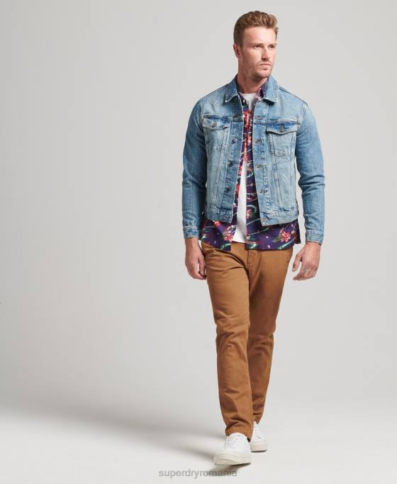 Superdry geacă de camioner de drumar îmbrăcăminte albastru bărbați JX0Z4438