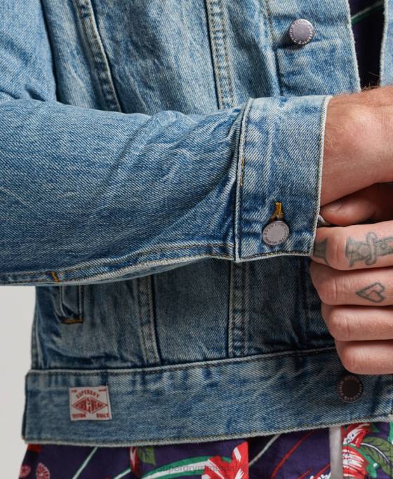 Superdry geacă de camioner de drumar îmbrăcăminte albastru bărbați JX0Z4438