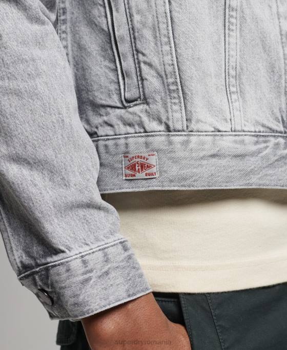 Superdry geacă de camioner de drumar îmbrăcăminte gri bărbați JX0Z4745
