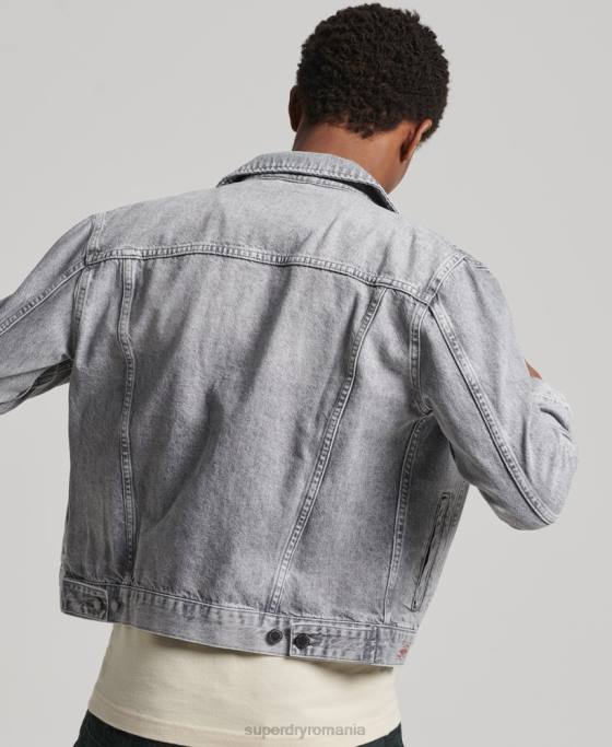 Superdry geacă de camioner de drumar îmbrăcăminte gri bărbați JX0Z4745