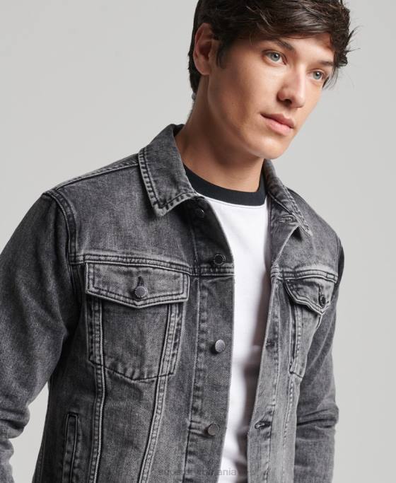 Superdry geacă de camioner de drumar îmbrăcăminte negru bărbați JX0Z4530