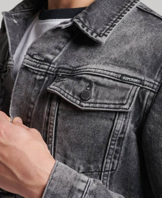 Superdry geacă de camioner de drumar îmbrăcăminte negru bărbați JX0Z4530